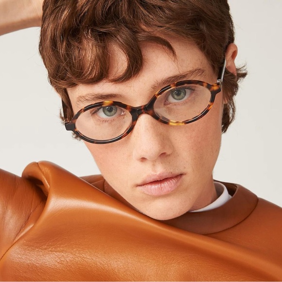 NEW MU04ZS VAU08N WOMEN ROUND EYEGLASSES MIU MIU MU04ZSF VAU08N NEW SMU 04Z - Picture 2 of 13